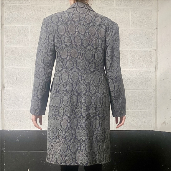 Brocade Grey Jones New York Coat Size 6 - Picture 2 of 7